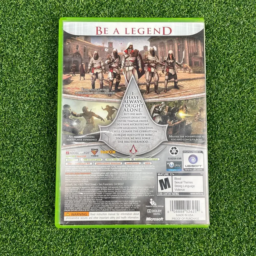 Assassin's Creed: Brotherhood (Microsoft Xbox 360, 2010) No Manual